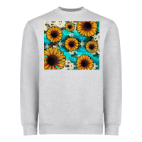 Heather Grey gemstone sunflower Heavyweight Sweatshirt - JahusDesignShop