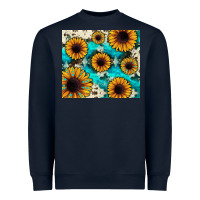 Navy gemstone sunflower Heavyweight Sweatshirt - JahusDesignShop