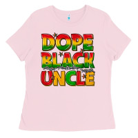 Bubblegum Pink dope black uncle with stars Ladies Tee - texasbilliewilder