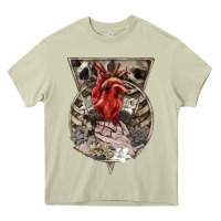 Mossy Flower Skeleton Heavy Core Tee - RanaPortraitStore