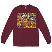 Burgundy sunflowers cowhide leopard mousepad Long Sleeve Tee - Jasminsmagicworld