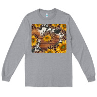 Heather Grey sunflowers cowhide leopard mousepad Long Sleeve Tee - Jasminsmagicworld