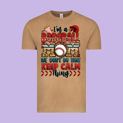 I'm A Baseball Mom We Don't Do That Keep Calm Thin Vintage Tee Designed By Jasminsmagicworld