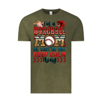 Vintage Olive i'm a baseball mom we don't do that keep calm thin Vintage Tee - Jasminsmagicworld