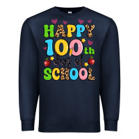 Navy happy 100 th days of school Premium Sweatshirt - Artiststas