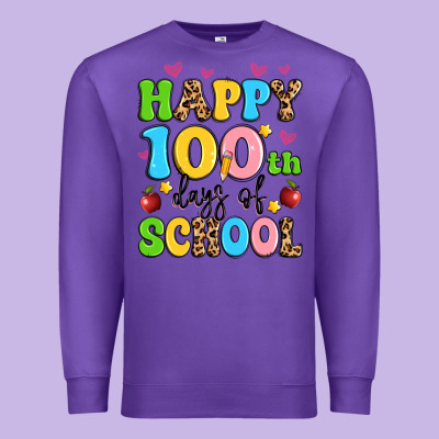 Happy 100 Th Days Of School Premium Sweatshirt Designed By Artiststas