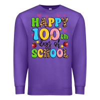 Purple happy 100 th days of school Premium Sweatshirt - Artiststas