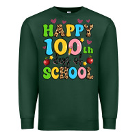 Sports Green happy 100 th days of school Premium Sweatshirt - Artiststas