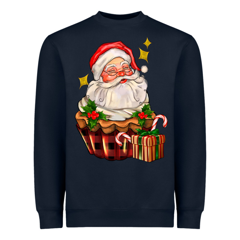 Santa Claus Cupcake Heavyweight Sweatshirt by AdoDesignShop | Teevron