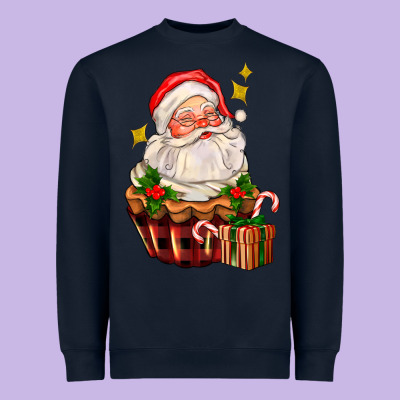 Santa Claus Cupcake Heavyweight Sweatshirt Designed By Adodesignshop
