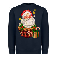 Navy santa claus cupcake Heavyweight Sweatshirt - AdoDesignShop