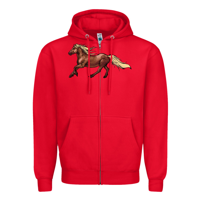 Running Horse Zipper Hoodie by NancyCooperArtShop | Teevron