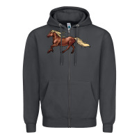 Smoke running horse Zipper Hoodie - NancyCooperArtShop