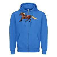 True Royal running horse Zipper Hoodie - NancyCooperArtShop