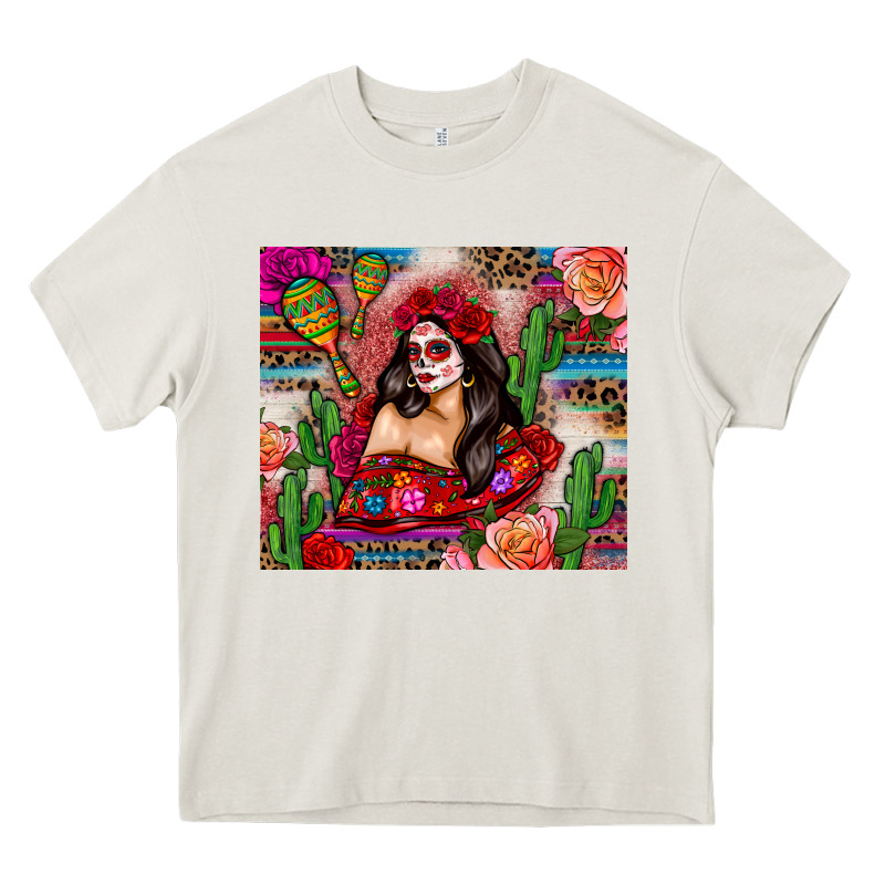 Mexico Girl Serape Heavy Core Tee by Zillion Design Studio | Teevron