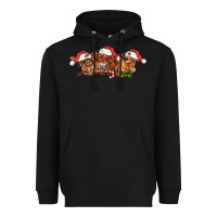 Black christmas red angus cows Heavyweight Hoodie - LillyAllenDesigns