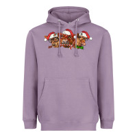 Lavender christmas red angus cows Heavyweight Hoodie - LillyAllenDesigns