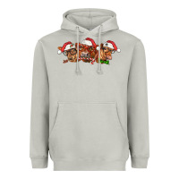 Moon Dust christmas red angus cows Heavyweight Hoodie - LillyAllenDesigns