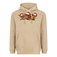 Mushroom christmas red angus cows Heavyweight Hoodie - LillyAllenDesigns