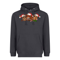 Smoke christmas red angus cows Heavyweight Hoodie - LillyAllenDesigns