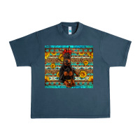 Midnight Navy doberman with western background Urban Heavy Tee - Artiststas