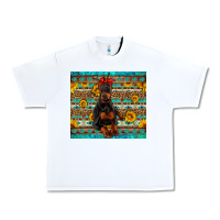 White doberman with western background Urban Heavy Tee - Artiststas