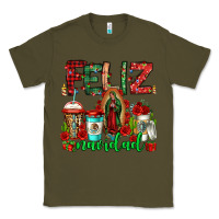 Army Green feliz navidad lady of Guadalupe christmas coffee Classic Tee - Jasminsmagicworld