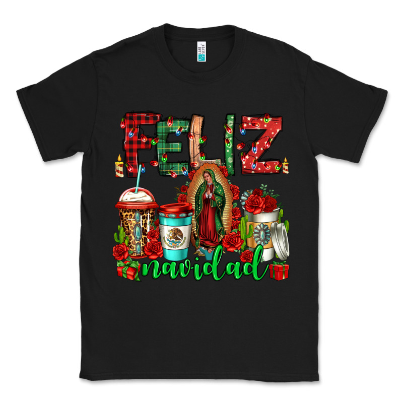 Feliz Navidad Lady Of Guadalupe Christmas Coffee Classic Tee by Jasminsmagicworld | Teevron