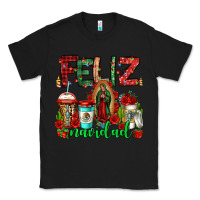 Black feliz navidad lady of Guadalupe christmas coffee Classic Tee - Jasminsmagicworld