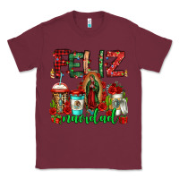 Burgundy feliz navidad lady of Guadalupe christmas coffee Classic Tee - Jasminsmagicworld