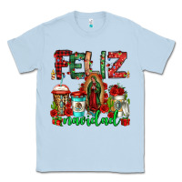 Dusty Blue feliz navidad lady of Guadalupe christmas coffee Classic Tee - Jasminsmagicworld
