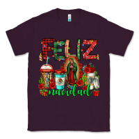 Plum feliz navidad lady of Guadalupe christmas coffee Classic Tee - Jasminsmagicworld