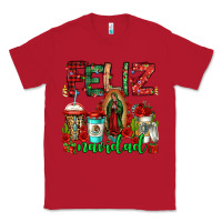 Red feliz navidad lady of Guadalupe christmas coffee Classic Tee - Jasminsmagicworld