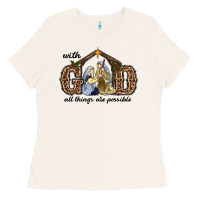Bone With God All Things Are Possible Ladies Tee - RanaPortraitStore