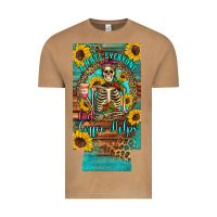 Vintage Camel i hate everyone but coffee helps western skeleton coffee sunflowers 12 Vintage Tee - Artiststas