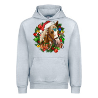 Heather Grey horse christmas wreath Urban Hoodie - CowGirlArtShop