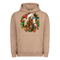 Pigment Burro horse christmas wreath Urban Hoodie - CowGirlArtShop