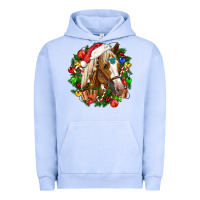 Pigment Grape Ice horse christmas wreath Urban Hoodie - CowGirlArtShop