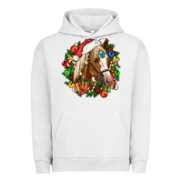 Pigment Lunar Rock horse christmas wreath Urban Hoodie - CowGirlArtShop