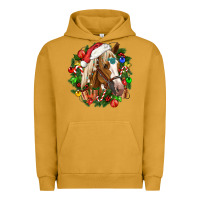 Pigment Peanut Butter horse christmas wreath Urban Hoodie - CowGirlArtShop