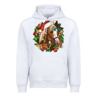 White horse christmas wreath Urban Hoodie - CowGirlArtShop