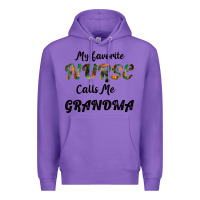 Purple My Favorite Nurse Calls Me Grandma Premium Hoodie - Bettercallsaul