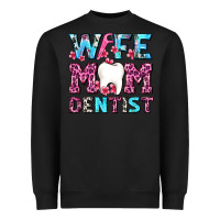 Black Wife Mom Dentist With Tooth And Floss Heavyweight Sweatshirt - AdoDesignShop