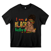 Black i am black history afro black woman juneteenth Heavy Core Tee - texasbilliewilder