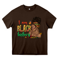 Chocolate Brown i am black history afro black woman juneteenth Heavy Core Tee - texasbilliewilder