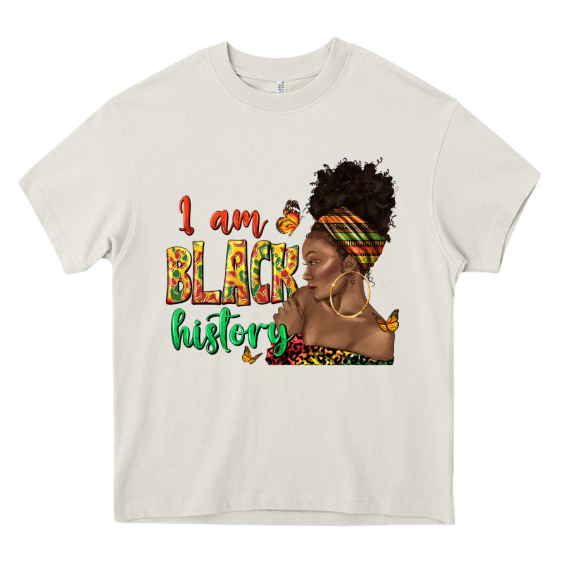 I Am Black History Afro Black Woman Juneteenth Heavy Core Tee by texasbilliewilder | Teevron