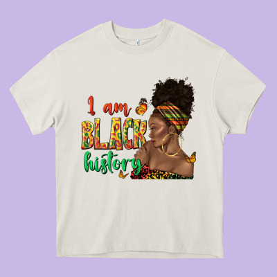 I Am Black History Afro Black Woman Juneteenth Heavy Core Tee Designed By Texasbilliewilder