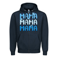 Navy valentines day mama Zipper Hoodie - MaliasSmallBusiness