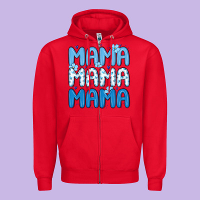 Valentines Day Mama Zipper Hoodie Designed By Maliassmallbusiness