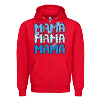 Red valentines day mama Zipper Hoodie - MaliasSmallBusiness